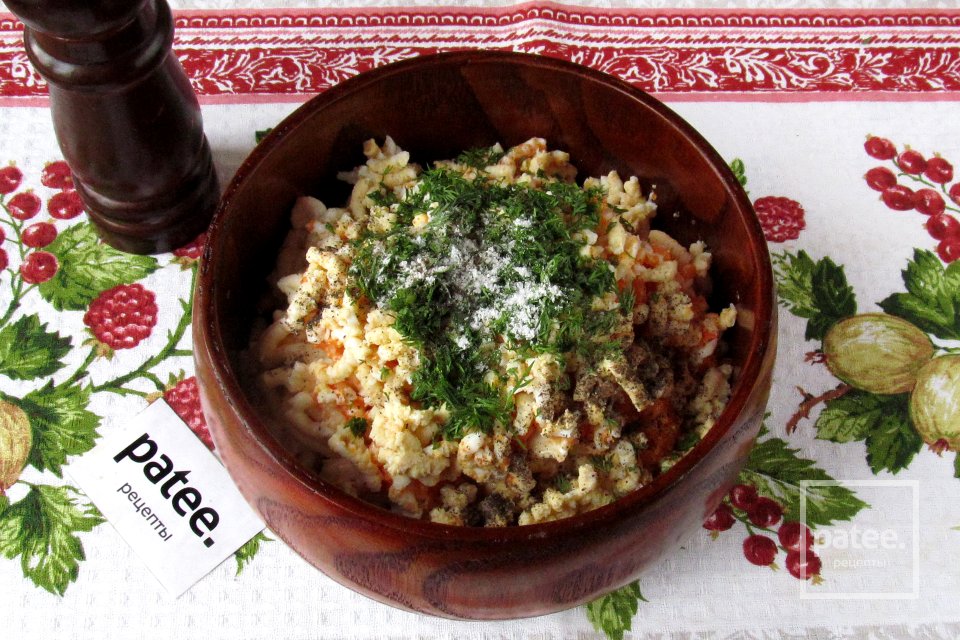 Паштет из копчёного кальмара с морковью и сыром - Шаг 10