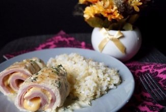 Рулетики "Кордон Блю" в сливочном соусе