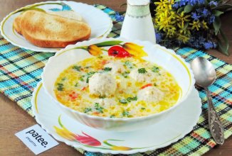 Суп с фрикадельками и плавленым сыром