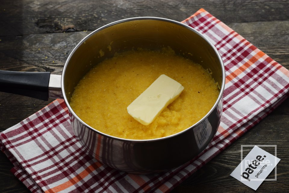 Кукурузная каша с креветками и беконом - Шаг 8