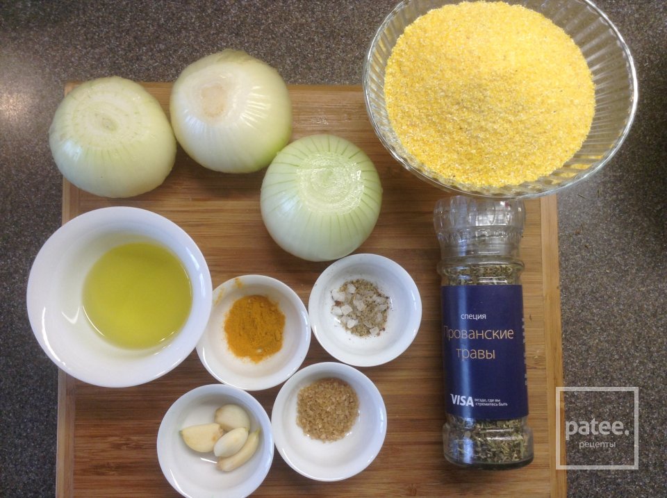 Воскресная итальянская полента с соусом из тофу и томатов. - Шаг 1