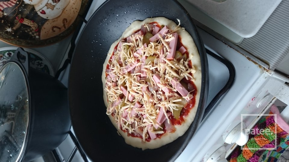 Экспресс Пицца ПП на сковороде - Шаг 3