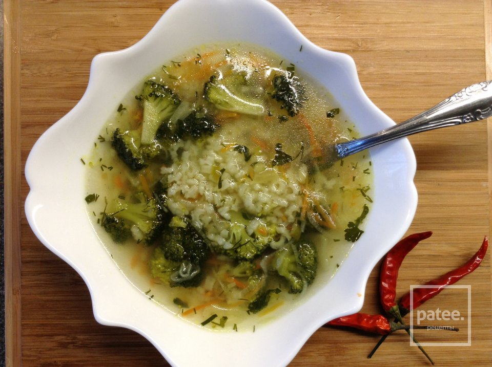 Чудесный супчик "Настроение" с рисом и брокколи. - Шаг 4