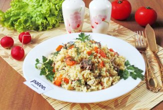 Пшенная каша с говяжьей голенью