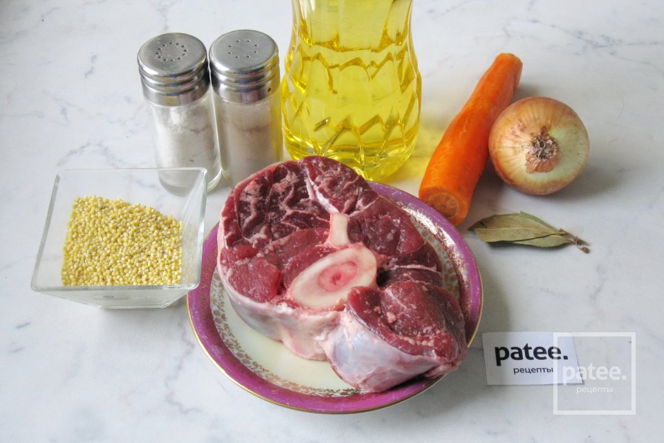 Пшенная каша с говяжьей голенью - Шаг 1