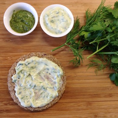 Завтрак "Здоровье" : хлебцы из отрубей и льна с овощами. - Шаг 5