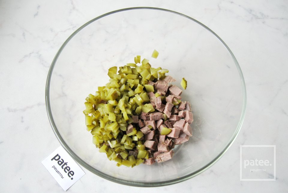 Салат со свеклой и свиным языком - Шаг 3