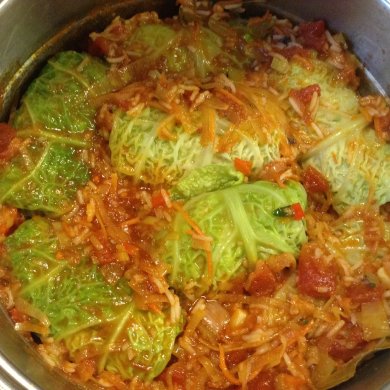 Постные голубцы из савойской капусты. - Шаг 9