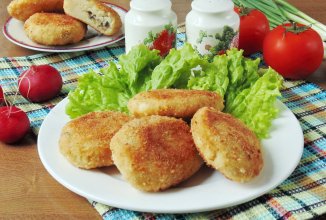 Котлеты из картофеля с капустой и грибами