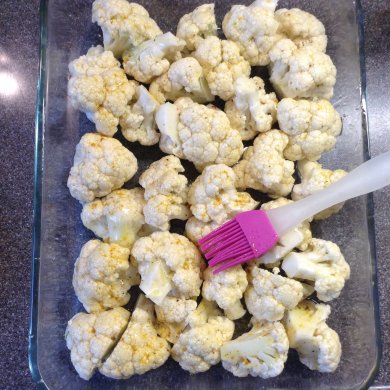 "Золотая" цветная капуста, запечённая под горчичным соусом. - Шаг 2