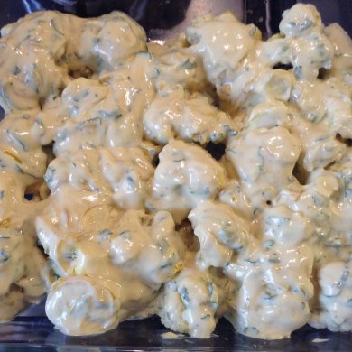 "Золотая" цветная капуста, запечённая под горчичным соусом. - Шаг 7