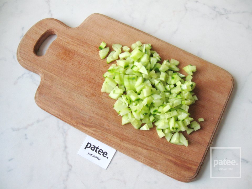 Окрошка с языком и черемшой - Шаг 3