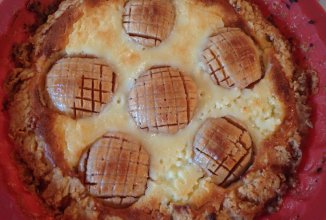 Яблочный пирог с заливкой🍏🍌