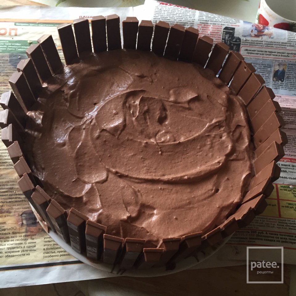 Тортик🍰🍫🍓(с шоколадом и клубникой) - Шаг 3