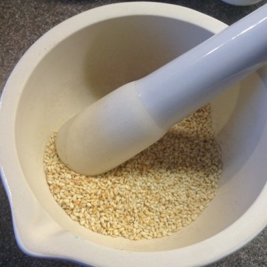 Стручки фасоли под кунжутным соусом. - Шаг 4