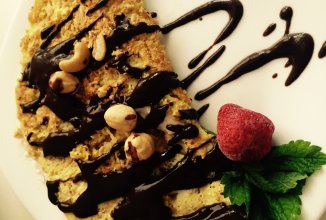 ПП Овсясноблин с творожным кремом на завтрак!