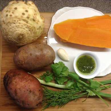 Полезное пюре для детей и взрослых с зелёным маслом. - Шаг 1