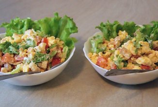 Тёплый салат "Presto с омлетом"