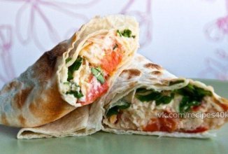 Лаваш с помидорами и сыром, просто и вкусно!