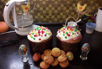 Пасхальные куличи со сметаной