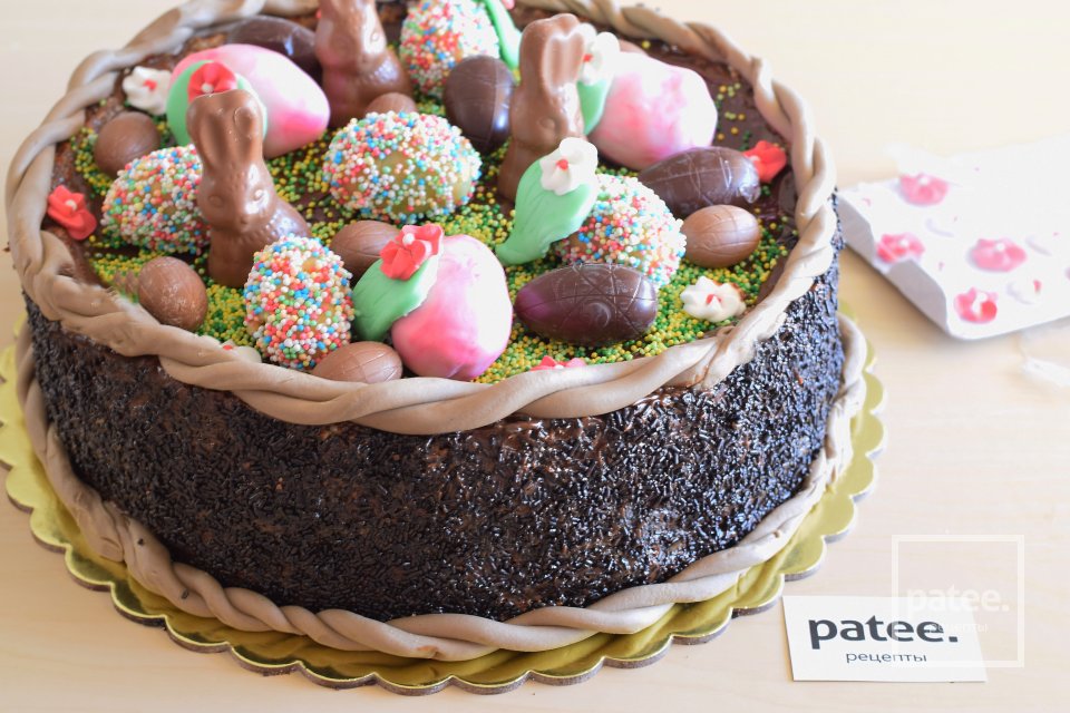 Торт "Пасхальная корзина" - Шаг 12