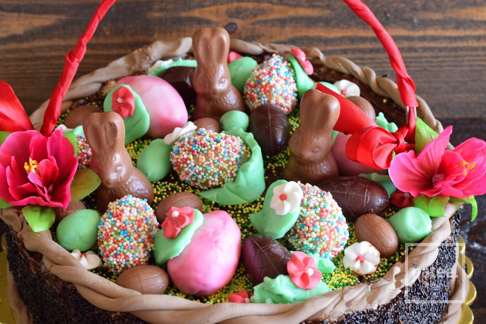 Торт "Пасхальная корзина" - Шаг 14