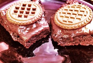 Шоколадно-зефирный брауни