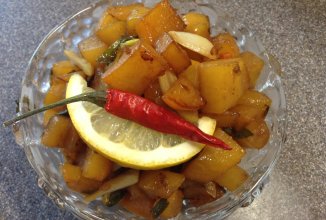 Репка, томленая в соевом соусе.