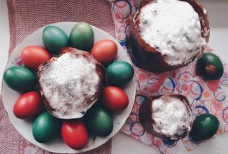 Шоколадный кулич с апельсином