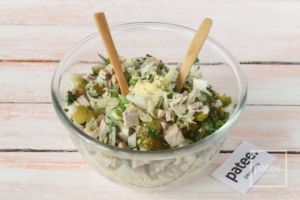 Картофельный салат с бужениной - Шаг 11