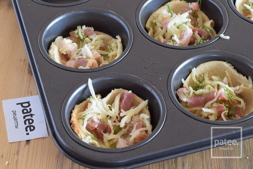 Закусочные корзинки из тостового хлеба - Шаг 10