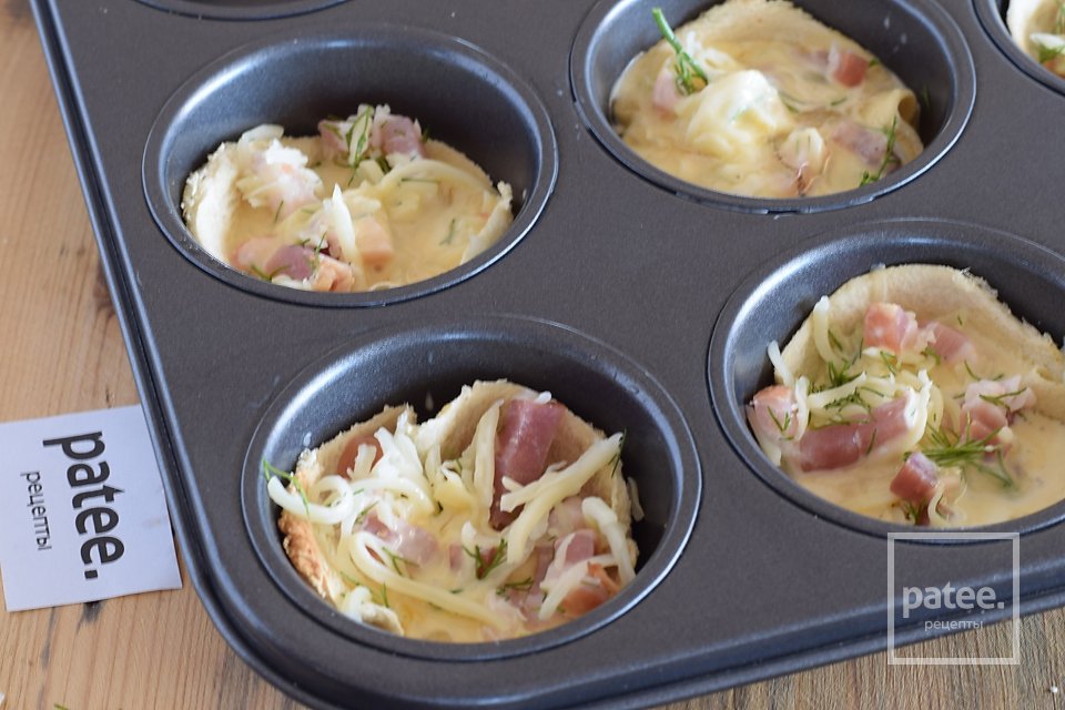 Закусочные корзинки из тостового хлеба - Шаг 11