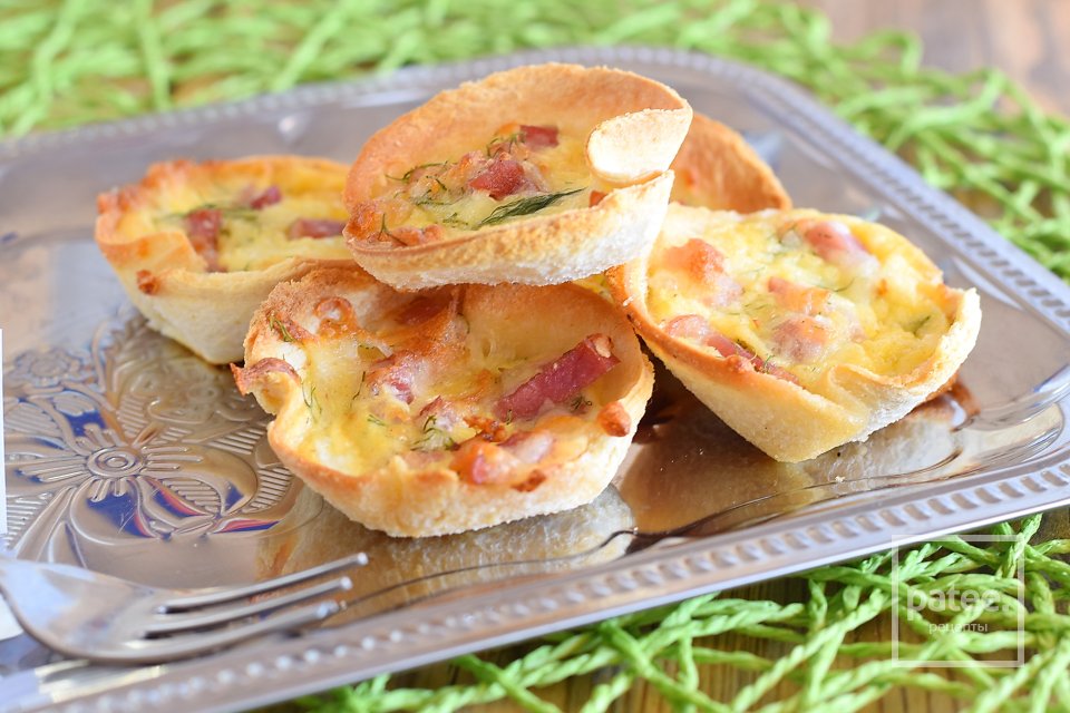 Закусочные корзинки из тостового хлеба - Шаг 12