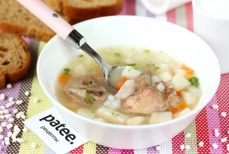 Суп из кролика с саго в мультиварке