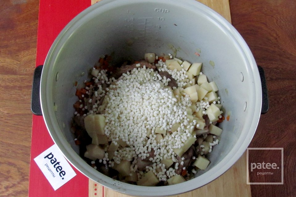 Суп из кролика с саго в мультиварке - Шаг 9