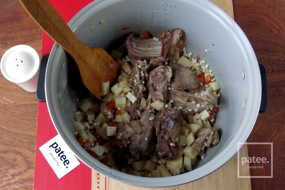 Суп из кролика с саго в мультиварке - Шаг 10