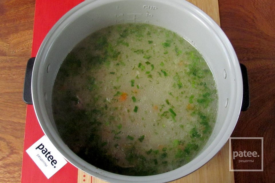 Суп из кролика с саго в мультиварке - Шаг 15