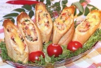 Хлебные стаканчики из багета