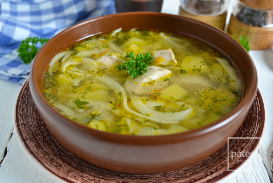 Легкий куриный суп с лапшой - Шаг 14