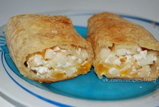 🔹Лаваш с яблоком и творогом🔹