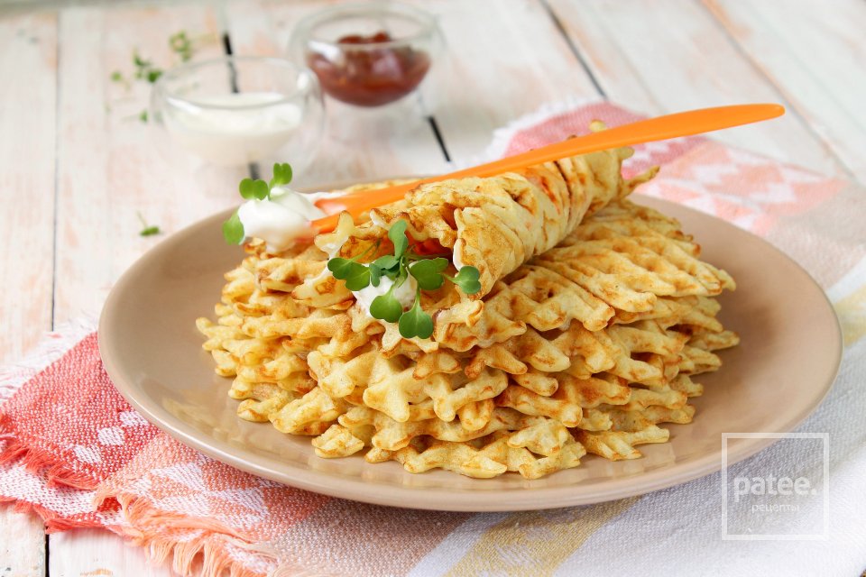 Овощные вафли на кефире - Шаг 15