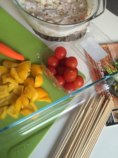 Куриные шашлычки с овощами на шпажке - Шаг 4