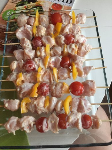 Куриные шашлычки с овощами на шпажке - Шаг 5