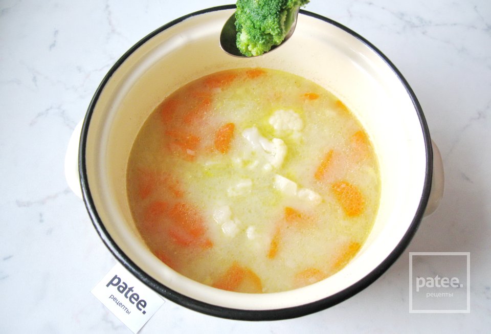 Куриный суп с цветной капустой и брокколи - Шаг 10