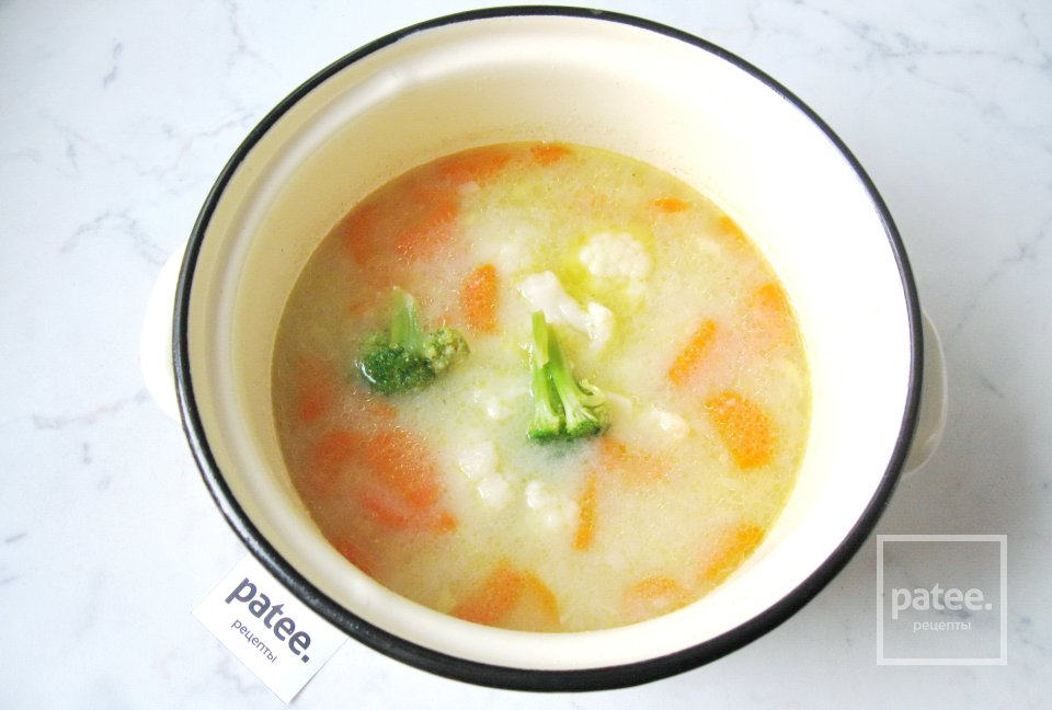 Куриный суп с цветной капустой и брокколи - Шаг 11