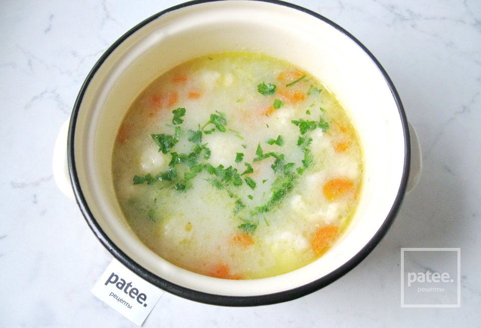 Куриный суп с цветной капустой и брокколи - Шаг 12