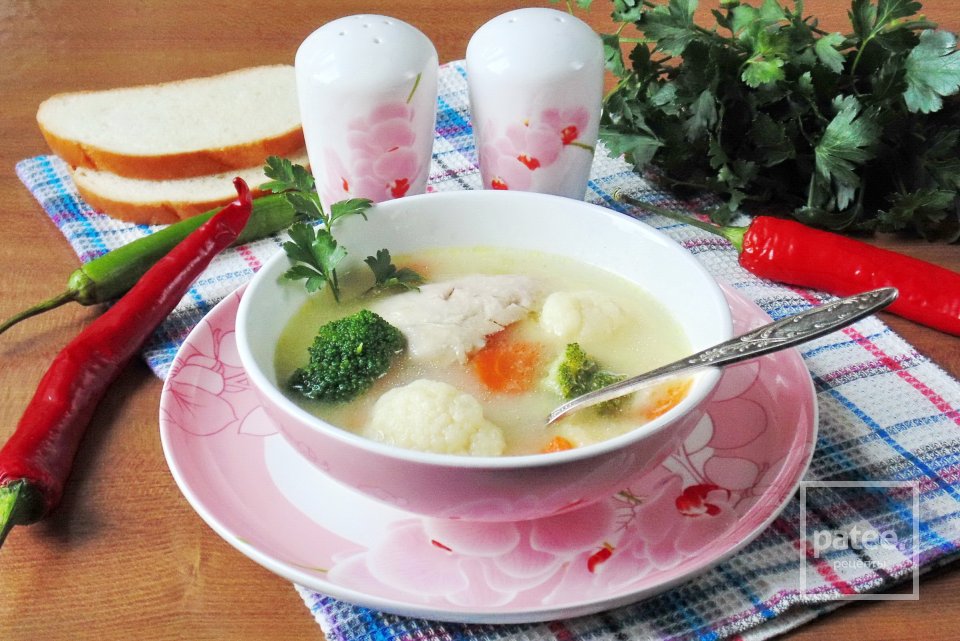 Куриный суп с цветной капустой и брокколи - Шаг 13