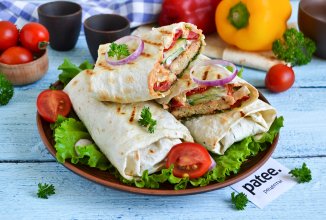 Шаурма с курицей и овощами