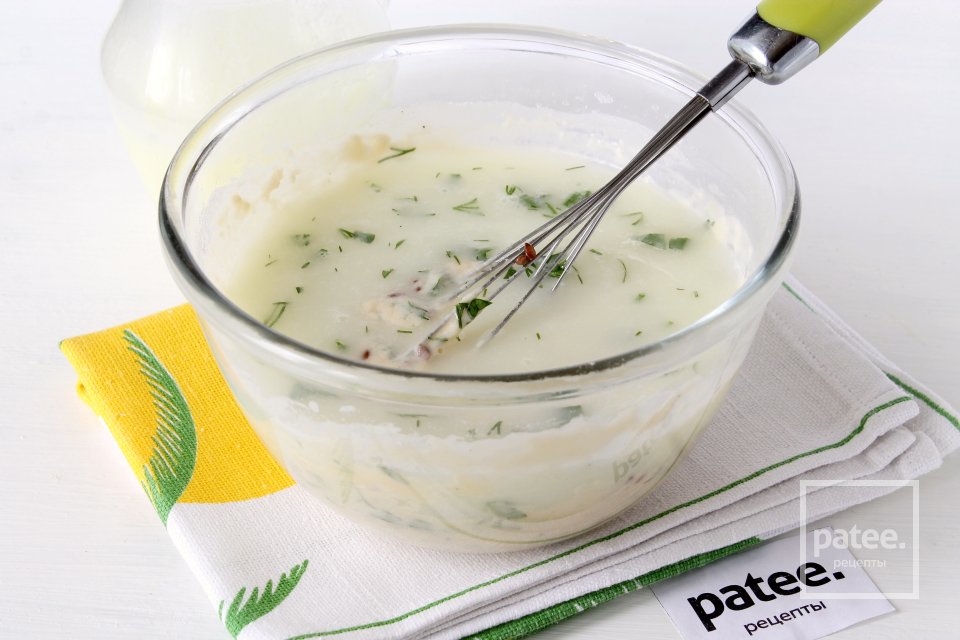 Блины на сыворотке с зеленью и семенами льна - Шаг 10