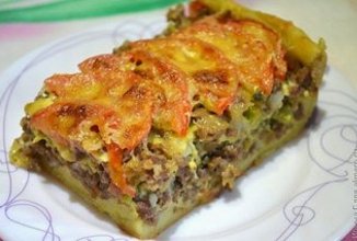 Открытый мясной пирог